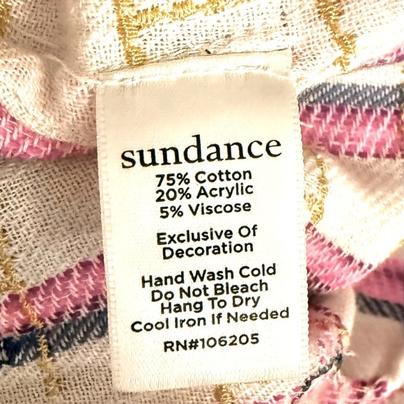 Sundance Veria Midi Tiered Pockets Striped Embroidered Sleeveless Boho Medium - Picture 9 of 9